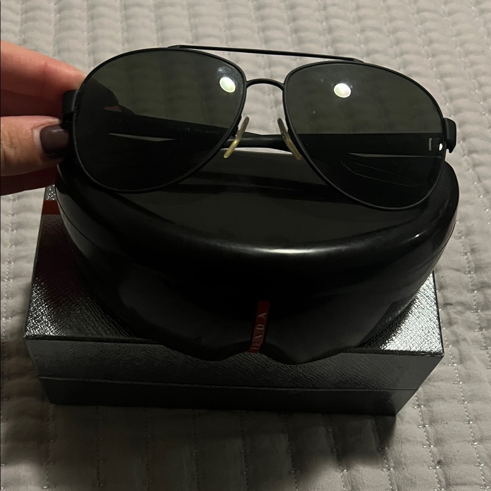 Prada Dark Aviator Sunglasses
